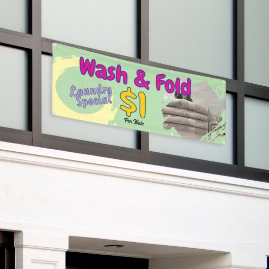 Bannière de lavage et de pliage (Bâtiment extérieur)