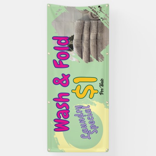 Bannière de lavage et de pliage (Vertical)