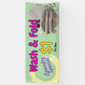 Bannière de lavage et pliage (Vertical)