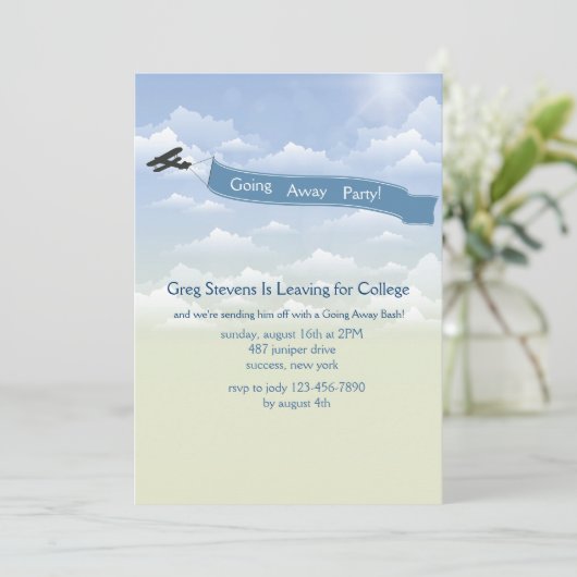 Bannière de l'avion sur invitation (Debout devant)