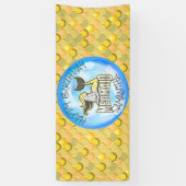 Bannière de l'échelle jaune de la mer de sirène (Vertical)