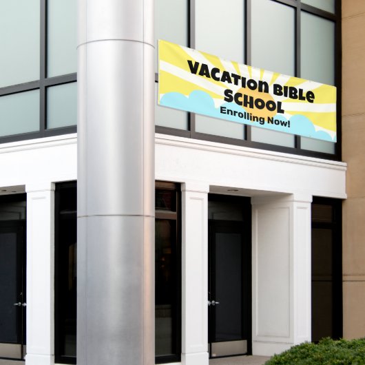 Bannière de l'école biblique de vacances (Bâtiment extérieur)