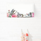 Bannière de l'écureuil de la forêt à l'aquarelle (Insitu)