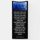 Bannière de l'église de Noël des trois Wisemen (Vertical)