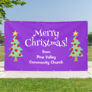 Bannière de l'église de Noël Joyeux Personnalisé