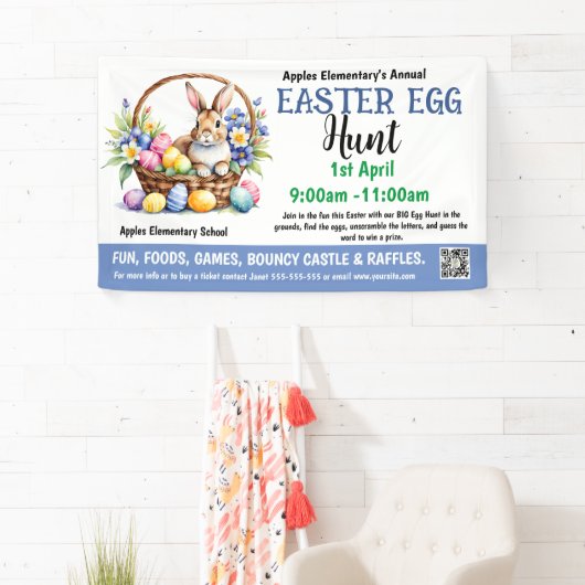 Bannière de l'église EASTER EGG HUNT PTO PTA (En situation)