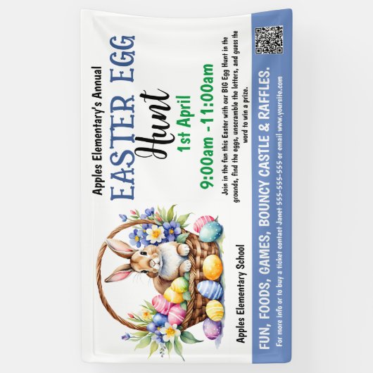 Bannière de l'église EASTER EGG HUNT PTO PTA (Vertical)