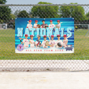 Bannière de l'équipe de baseball bleu - Personnali