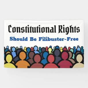 Bannière de libre filibuster des droits constituti