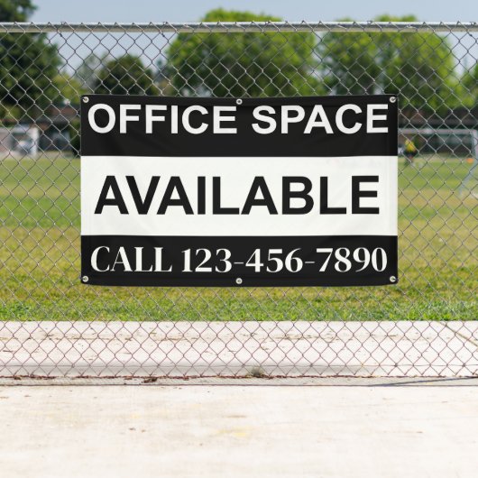 Bannière de location de bureaux immobiliers commer (En situation)