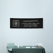 Bannière de logo personnalisé noir | Événement com (Salon professionnel)