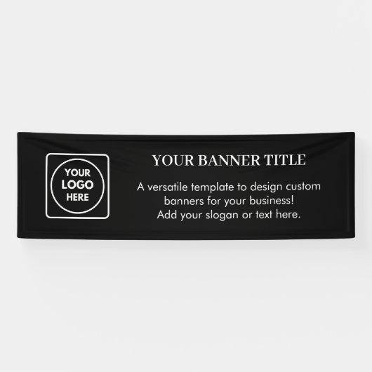 Bannière de logo personnalisé noir | Événement com (Horizontal)