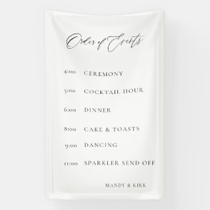 Bannière de l'ordre des événements de mariage Él