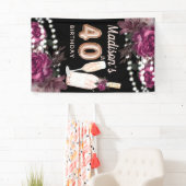 Bannière de luxe 40e Anniversaire du vin Rose (En situation)