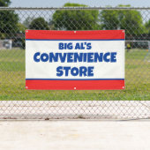 Bannière de magasin de commodité personnalisée (En situation)