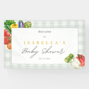 Bannière de marché de producteurs pour une baby sh