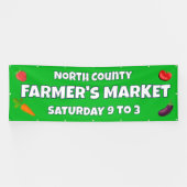 Bannière de marché personnalisée pour fermiers (Horizontal)