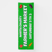 Bannière de marché personnalisée pour fermiers (Verticale)