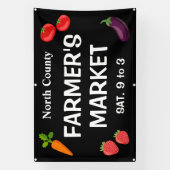 Bannière de marché personnalisée pour fermiers (Verticale)