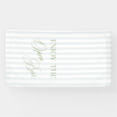 Bannière de mariage avec bar ouvert à rayures vert (Horizontal)