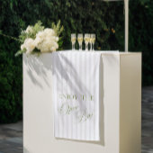 Bannière de mariage avec bar ouvert à rayures vert