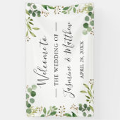 Bannière de mariage avec verdure d'eucalyptus (Vertical)