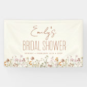Bannière de mariage bohème à fleurs sauvages en te (Horizontal)