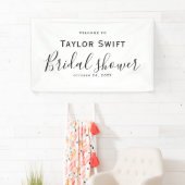 Bannière de mariage calligraphiée noire (En situation)