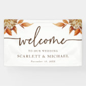 Bannière de mariage de bienvenue d'automne (Horizontal)