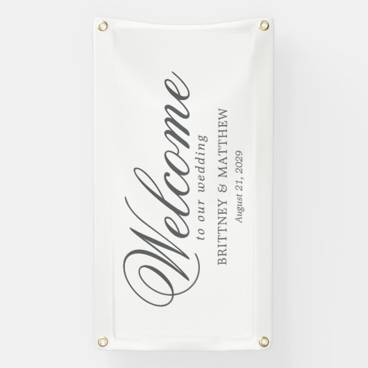 Bannière de Mariage de bienvenue de script formel (Verticale)