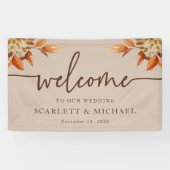 Bannière de mariage de bienvenue rustique (Horizontal)