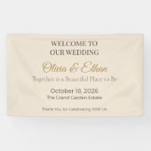 Bannière de mariage de luxe | Panneau de réception (Horizontal)