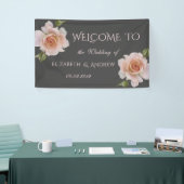 Bannière de mariage Élégantes Roses Chic (Salon professionnel)