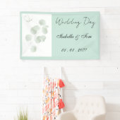 Bannière de mariage Eucalyptus | Fête de mariage B (En situation)