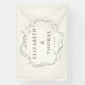 Bannière de mariage feuillue (Verticale)