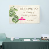 Bannière de mariage Flamants Tropicaux (Salon professionnel)