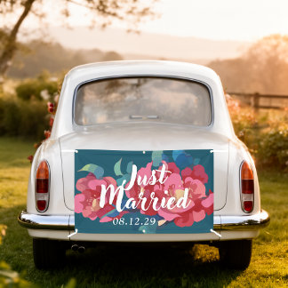 Bannière de mariage Fleurs modernes