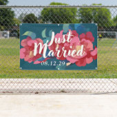 Bannière de mariage Fleurs modernes (En situation)