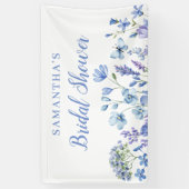 Bannière de mariage floral bleu (Vertical)