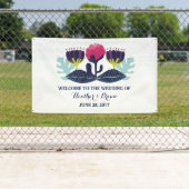 Bannière de Mariage floral funky (En situation)