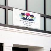 Bannière de Mariage floral funky (Bâtiment extérieur)