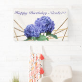 Bannière de mariage florale élégante Hydrangea & O (En situation)