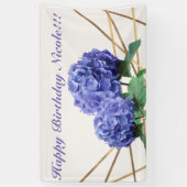 Bannière de mariage florale élégante Hydrangea & O (Vertical)