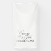 Bannière de mariage minimaliste moderne Cheers (Verticale)