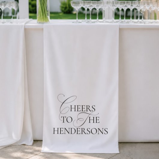 Bannière de mariage minimaliste moderne Cheers