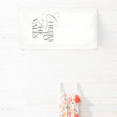 Bannière de mariage minimaliste moderne Cheers (Insitu)