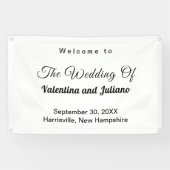 Bannière de mariage noir et blanc (Horizontal)