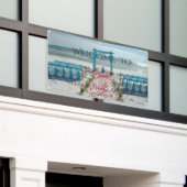 Bannière de mariage Palmier de Plage Tropicale (Bâtiment extérieur)