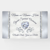 Bannière de Mariage personnalisé Magnifique Diaman (Horizontal)
