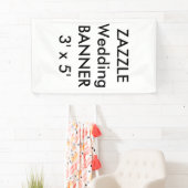 Bannière de mariage personnalisée 3' x 5' (En situation)